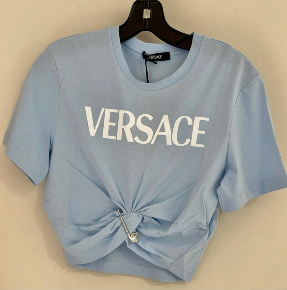 Versace Safety Pin Crop Top/ BNWT